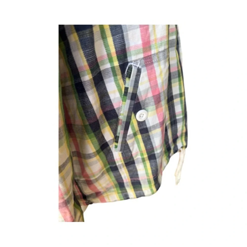 Merona Womens Cotton Plaid Pullover Jacket Size Large - Picture 5 of 7